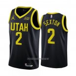 Camiseta Utah Jazz Collin Sexton NO 2 Statement 2022-23 Negro