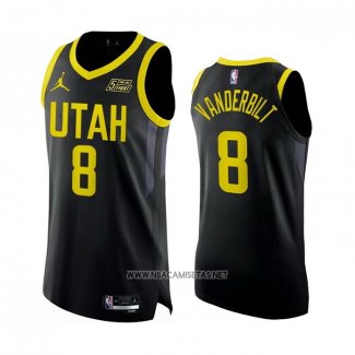 Camiseta Utah Jazz Jarred Vanderbilt NO 8 Statement Autentico 2022-23 Negro