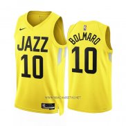 Camiseta Utah Jazz Leandro Bolmaro NO 10 Icon 2022-23 Amarillo