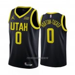 Camiseta Utah Jazz Talen Horton-Tucker NO 0 Statement 2022-23 Negro