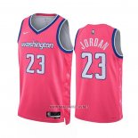 Camiseta Washington Wizards Michael Jordan NO 23 Ciudad 2022-23 Rosa