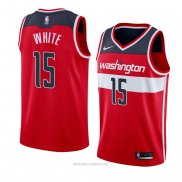 Camiseta Washington Wizards Okaro White NO 15 Icon 2018 Rojo