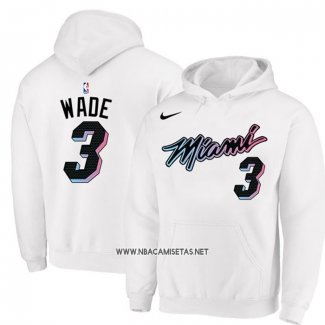 Sudaderas con Capucha Miami Heat Dwyane Wade Ciudad 2020-21 Blanco