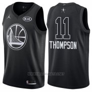 Camiseta All Star 2018 Golden State Warriors Klay Thompson NO 11 Negro