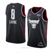 Camiseta All Star 2019 Chicago Bulls Zach Lavine NO 8 Negro