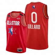 Camiseta All Star 2020 Portland Trail Blazers Damian Lillard NO 0 Rojo