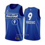 Camiseta All Star 2021 Orlando Magic Nikola Vucevic NO 9 Azul