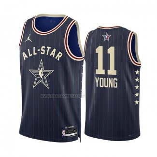 Camiseta All Star 2024 Atlanta Hawks Trae Young NO 11 Azul