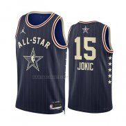 Camiseta All Star 2024 Denver Nuggets Nikola Jokic NO 15 Azul