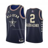 Camiseta All Star 2024 Oklahoma City Thunder Shai-Gilgeous Alexander NO 2 Azul