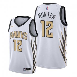 Camiseta Atlanta Hawks De'andre Hunter NO 12 Ciudad Blanco