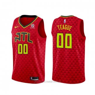 Camiseta Atlanta Hawks Jeff Teague NO 00 Statement 2020-21 Rojo