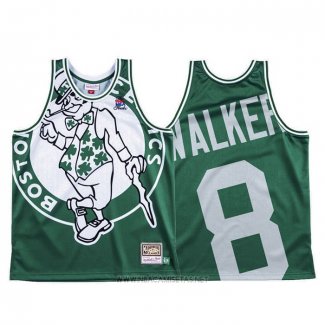 Camiseta Boston Celtics Kemba Walker NO 8 Mitchell & Ness Big Face Verde