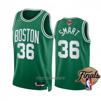 Camiseta Boston Celtics Marcus Smart NO 36 Icon 2022 NBA Finals Verde