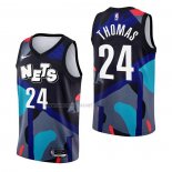 Camiseta Brooklyn Nets Cam Thomas NO 24 Ciudad 2023-24 Negro