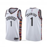 Camiseta Brooklyn Nets Jamal Crawford NO 1 Ciudad Blanco