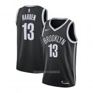 Camiseta Brooklyn Nets James Harden NO 13 Icon 2020-21 Negro
