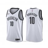 Camiseta Brooklyn Nets Justin Anderson NO 10 Association Blanco