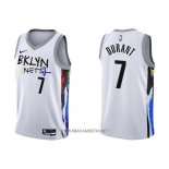 Camiseta Brooklyn Nets Kevin Durant NO 7 Ciudad 2022-23 Blanco