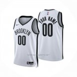 Camiseta Brooklyn Nets Personalizada Association 2024-25 Blanco