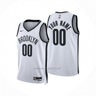 Camiseta Brooklyn Nets Personalizada Association 2024-25 Blanco