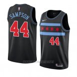 Camiseta Chicago Bulls Brandon Sampson NO 44 Ciudad 2018-19 Negro