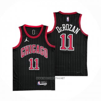 Camiseta Chicago Bulls DeMar DeRozan NO 11 Statement 2020-21 Negro