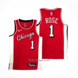 Camiseta Chicago Bulls Derrick Rose NO 1 Ciudad 2021-22 Rojo