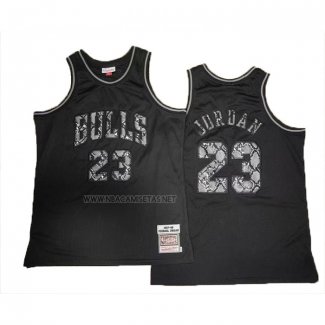 Camiseta Chicago Bulls Michael Jordan NO 23 Swingman Mitchell & Ness 1997-98 Negro