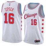 Camiseta Chicago Bulls Paul Zipser NO 16 Ciudad 2018 Blanco