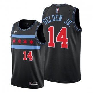 Camiseta Chicago Bulls Wayne Selden Jr. NO 14 Ciudad Negro