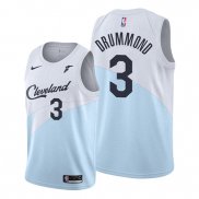 Camiseta Cleveland Cavaliers Andre Drummond NO 3 Earned 2019-20 Azul