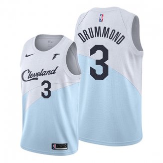 Camiseta Cleveland Cavaliers Andre Drummond NO 3 Earned 2019-20 Azul