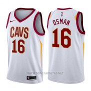 Camiseta Cleveland Cavaliers Cedi Osman NO 16 Association 2017-18 Blanco