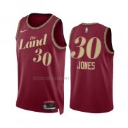 Camiseta Cleveland Cavaliers Damian Jones NO 30 Ciudad 2023-24 Rojo