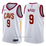 Camiseta Cleveland Cavaliers Dwyane Wade NO 9 2017-18 Blanco