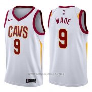 Camiseta Cleveland Cavaliers Dwyane Wade NO 9 2017-18 Blanco