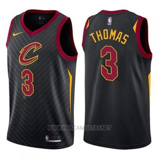 Camiseta Cleveland Cavaliers Isaiah Thomas NO 3 Statement 2017-18 Negro