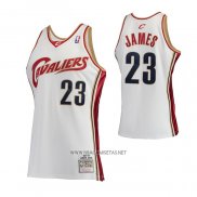 Camiseta Cleveland Cavaliers LeBron James NO 23 Mitchell & Ness 2003-04 Blanco