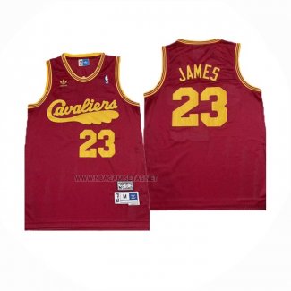 Camiseta Cleveland Cavaliers LeBron James NO 23 Mitchell & Ness Rojo