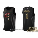 Camiseta Cleveland Cavaliers Rajon Rondo NO 1 Statement 2022-23 Negro