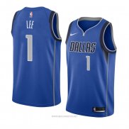 Camiseta Dallas Mavericks Courtney Lee NO 1 Icon 2018 Azul