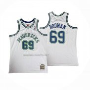 Camiseta Dallas Mavericks Dennis Rodman NO 69 Mitchell & Ness 1999-20 Blanco