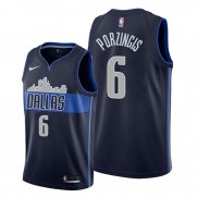 Camiseta Dallas Mavericks Kristaps Porzingis NO 6 Statement Azul