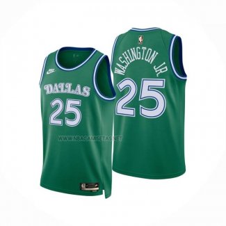 Camiseta Dallas Mavericks Washington JR NO 25 Classic 2025-26 Verde