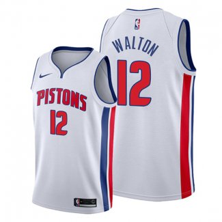Camiseta Detroit Pistons Derrick Walton NO 12 Association 2019-20 Blanco