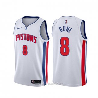 Camiseta Detroit Pistons Jordan Bone NO 8 Association Blanco