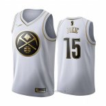 Camiseta Golden Edition Denver Nuggets Nikola Jokic NO 15 Blanco