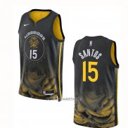 Camiseta Golden State Warriors Gui Santos NO 15 Ciudad 2022-23 Negro