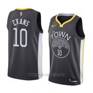 Camiseta Golden State Warriors Jacob Evans III NO 10 Statement 2017-18 Negro